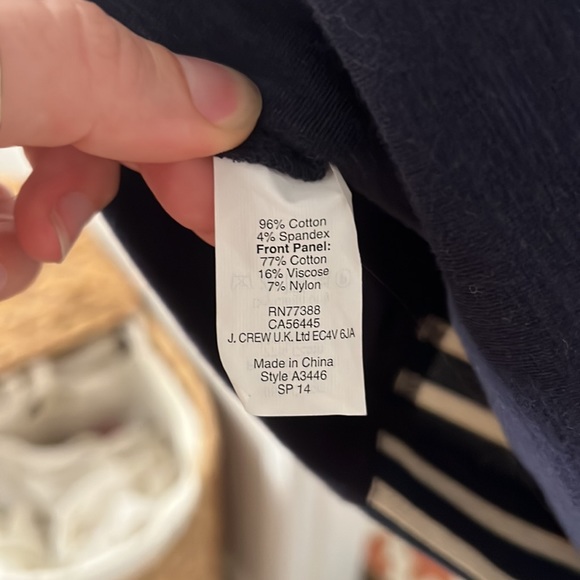 Short Sleeve Navy Dress - Cotton - Picture 3 of 3